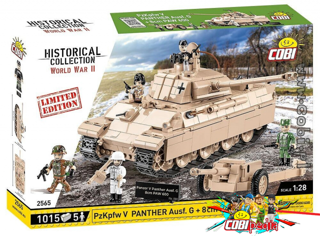 Cobi 2565 PzKpfw V Panther Ausf. G + 8 cm PAW 600 - Limited Edition
